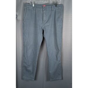 Levis Mens XX Chino Standard Taper Sz 33x30 Blue-Gray Stretch Comfort Pants(A20)